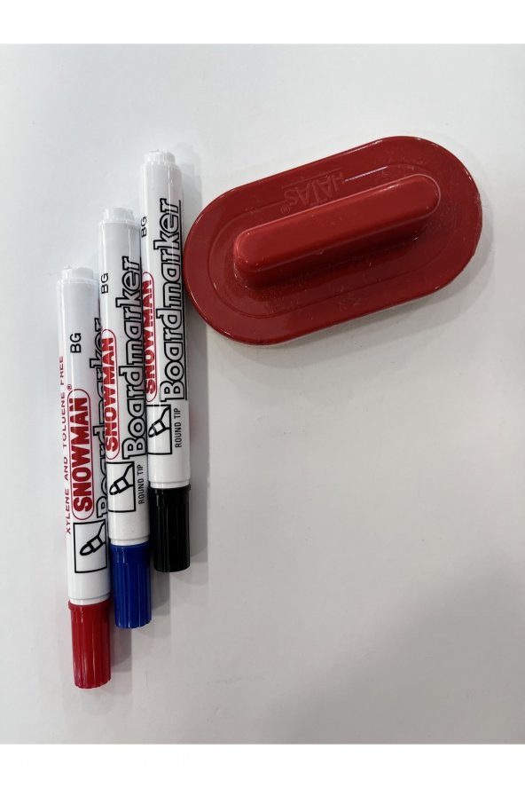 Snowman Tahta Kalemi 3lü Set Silgi - 3