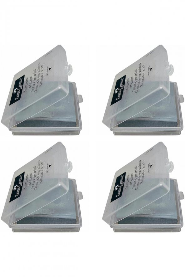 Faber Castell Gri Hamur Silgi Plastik Kutulu Çizim Silgisi 4 Adet