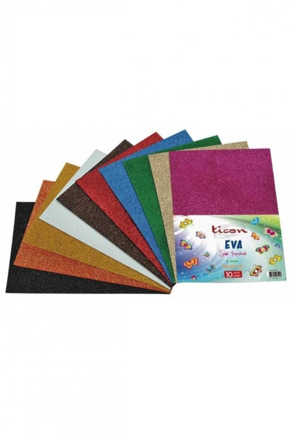 Ticon Eva Simli Yapışkanlı (2 Mm) 20x30 Cm 10 Adet 10 Renk