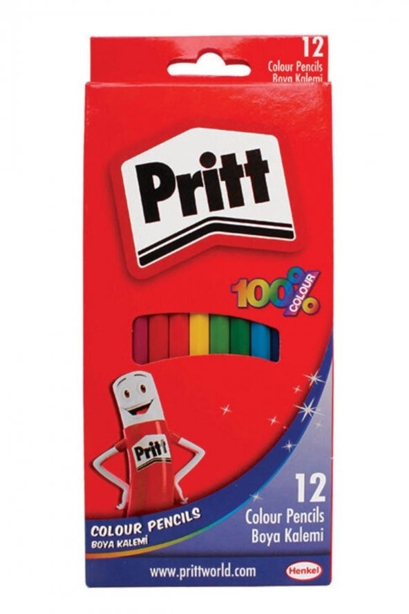 Pritt 12li Tam Boy Uzun Kuru Boya