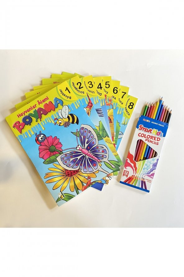 Smart Kids Kuruboya 8 Li Boyama Kitabı