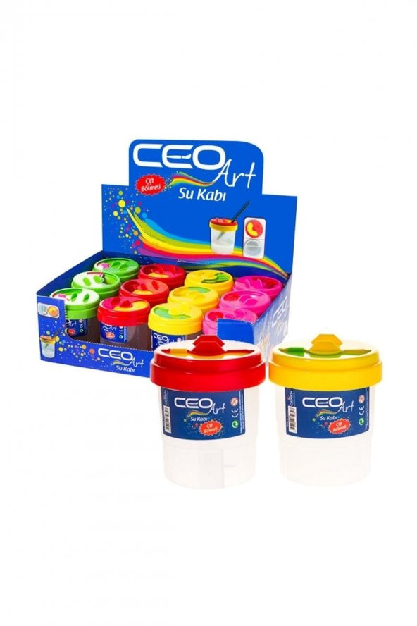 Ceoart Ceo Art Fırça Yıkama Kabı Çift Bölmeli Su0001 Asorti 1 Adet S.k