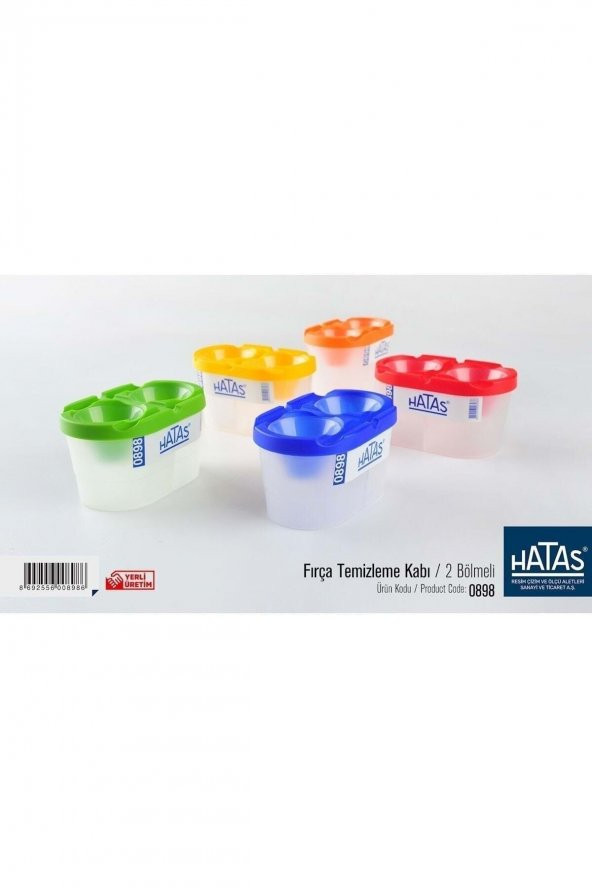 HATAS Fırça Temizleme Kabı Çiftli Kapaklı Plastik S.k - 3