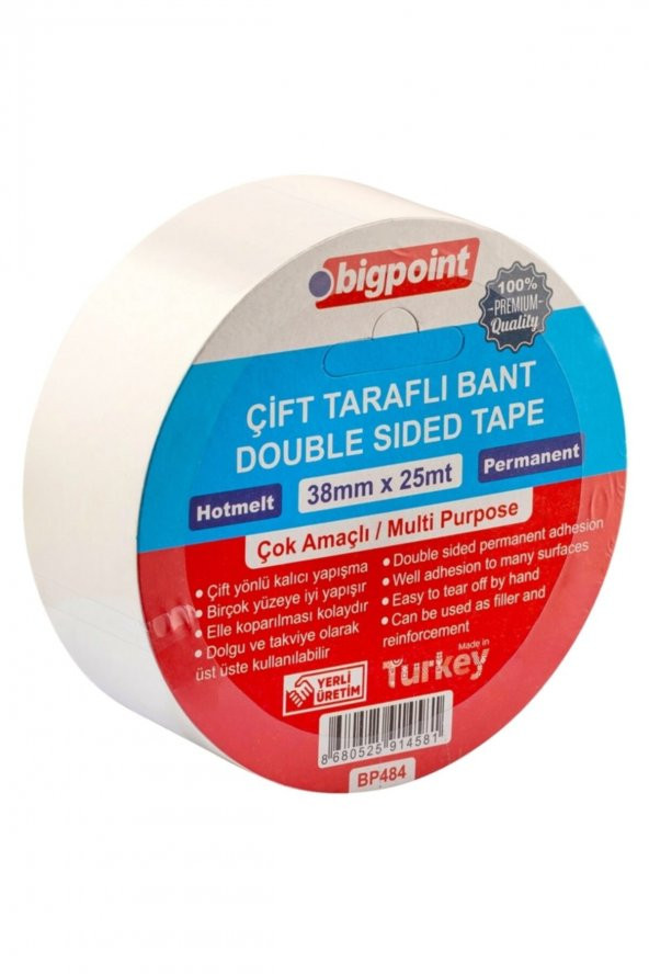 Bigpoint Çift Taraflı Bant 38 Mm X 25 M 12li Kutu - 2