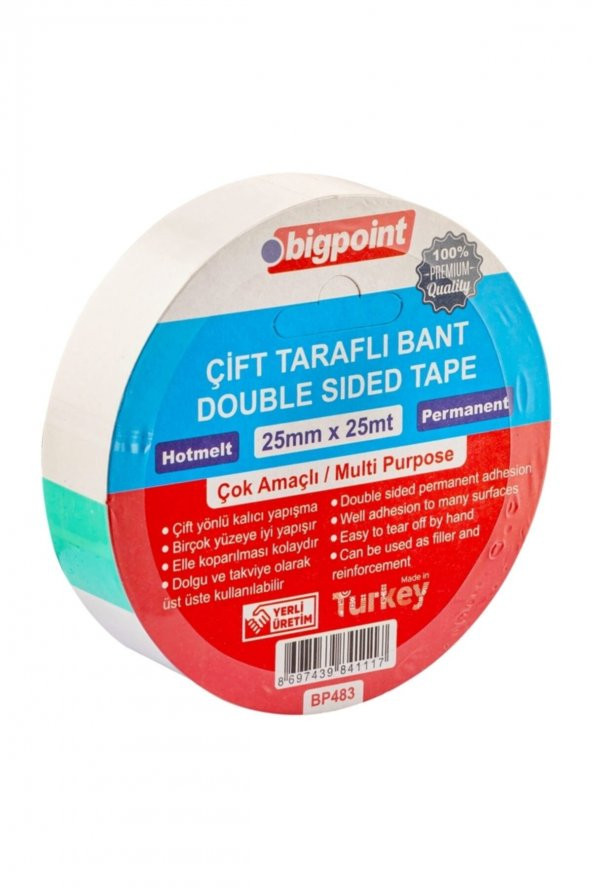 Bigpoint Çift Taraflı Bant 25 Mm X 25 M 12li Kutu - 2