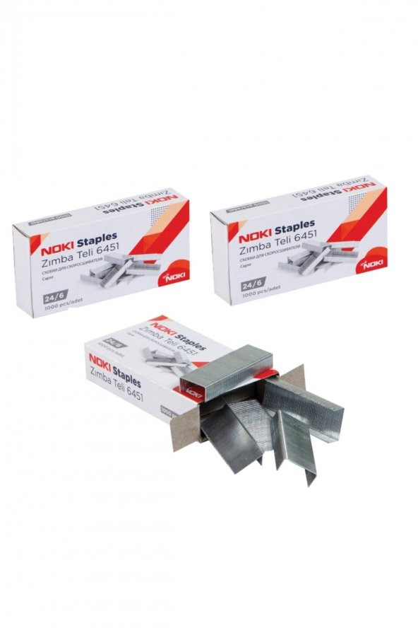 Noki Büyük Zımba Teli No:24/6 1000li X 3 Paket