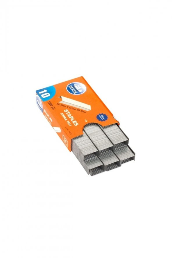 Delta No:10 Küçük Beyaz Zımba Teli 10 Lu Paket