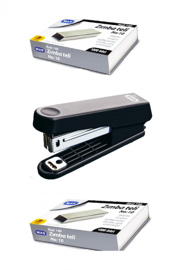 Mas Zımba Makinesi Ve 2000 Tane Tel Ofis A Zımba Makinesi Tel Bükmez Paslanmaz Avantajlı Set No-754