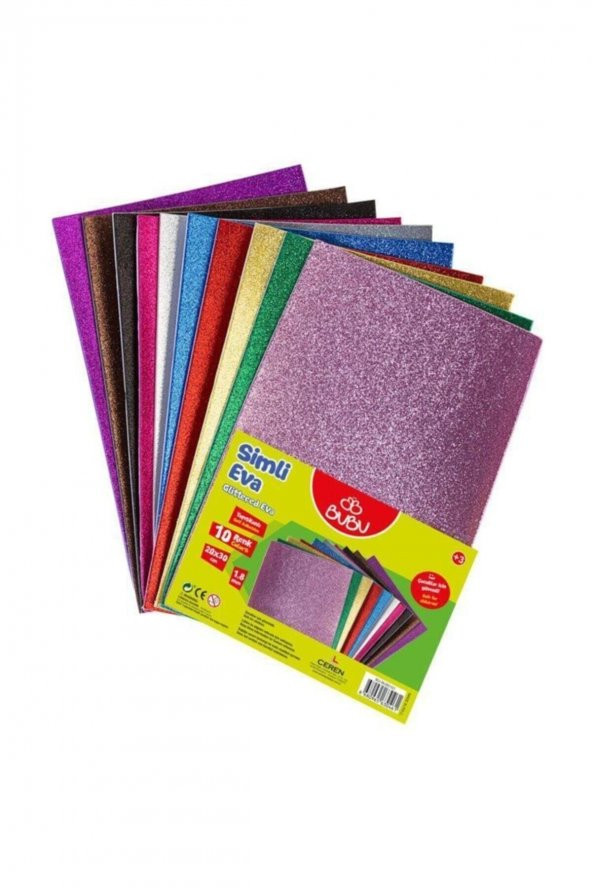 Bubu Simli Yapışkanlı Eva 20x30 Cm 10 Renk - 2