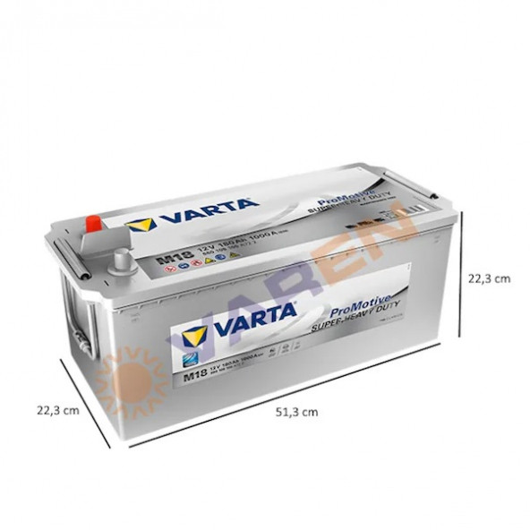 Varta Promotive Silver M18 12 V 180 Ah 1000 CCA Akü - 2023 - 2