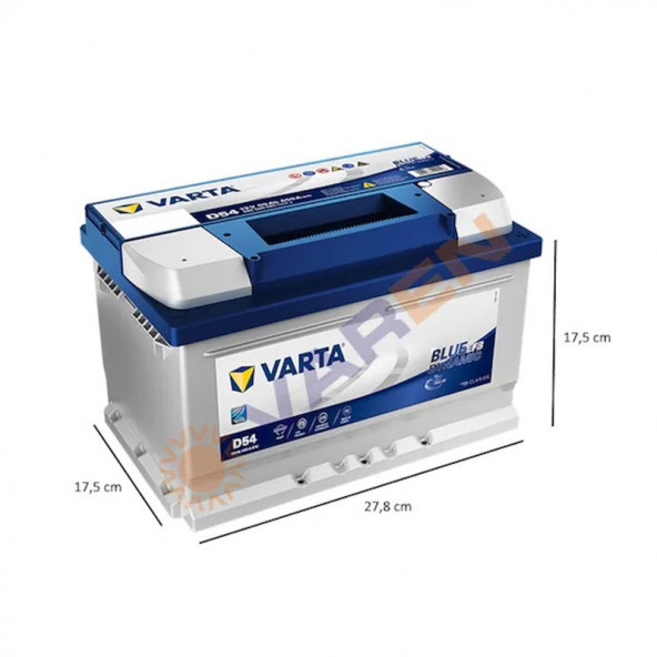 Varta Blue Dynamic D54 Start-Stop Efb 12 V 65 Ah 650 A(En) Akü - 2