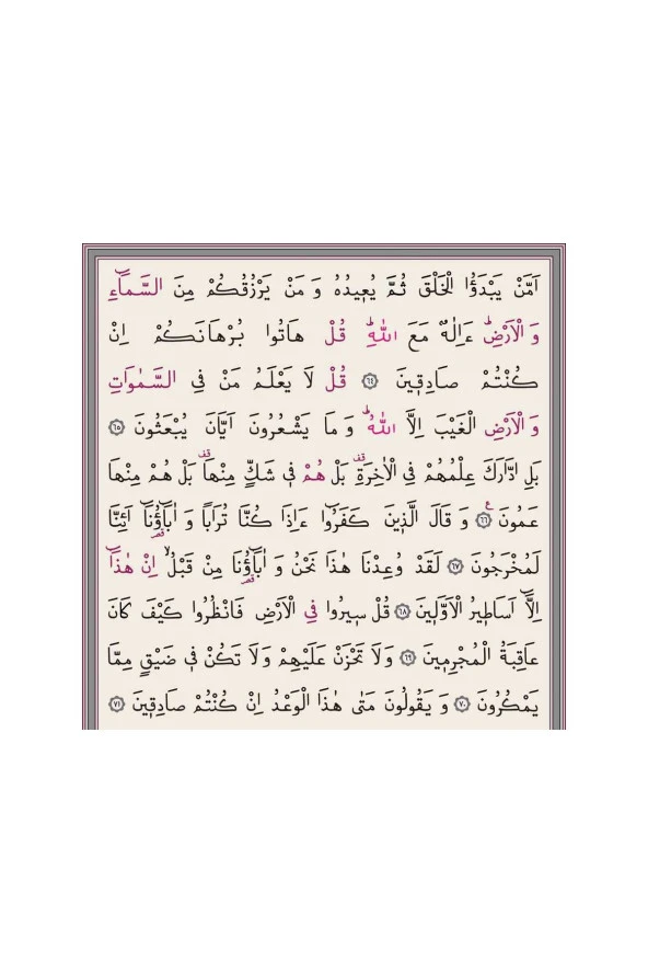 Kabe Kapaklı Kur'an-ı Kerim (2 Renkli, Hafız Boy, Mühürlü) - Resim 4