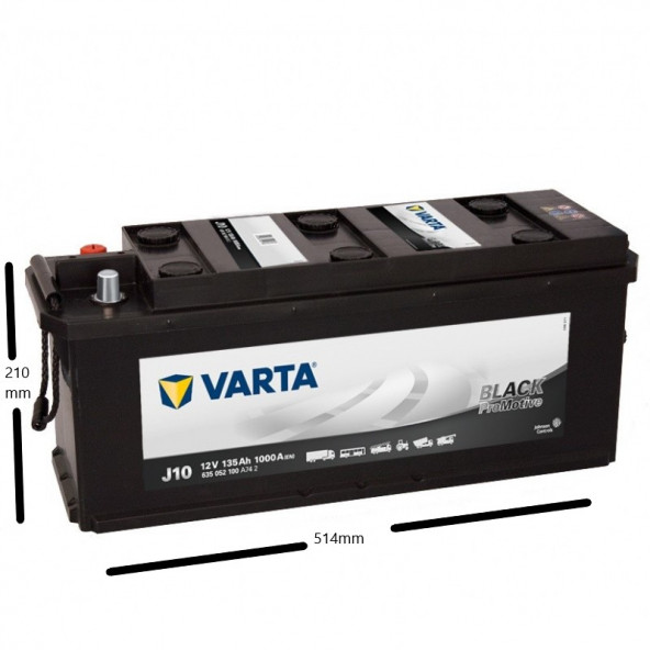 Varta Promotive Black J10 12V 135Ah 1000 A(En) Akü - 2