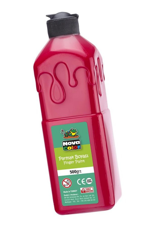 Parmak Boyası 500 Gr 10 Adet Çocuklar İçin Yıkanabilir Parrmak Boya Okul Hobi Kreş Etkinlik - 3