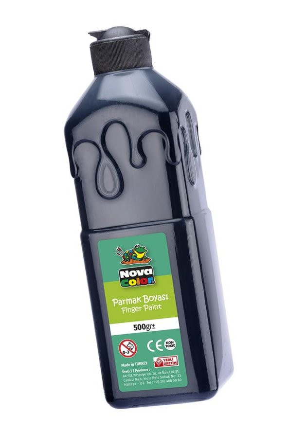Parmak Boyası 500 Gr 10 Adet Çocuklar İçin Yıkanabilir Parrmak Boya Okul Hobi Kreş Etkinlik - 6