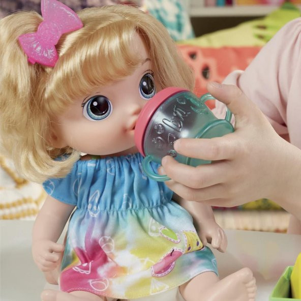 Baby Alive Bebeğimle Eğlenceli Yudumlar F7356 - Sarışın Oyuncak Bebek - 2