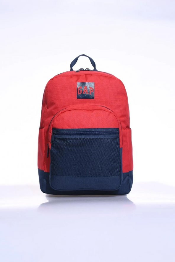 Gap Çok Gözlü Unisex Okul Günlük Sırt Çantası Kırmızı-Lacivert 03398 ürün görseli 1
