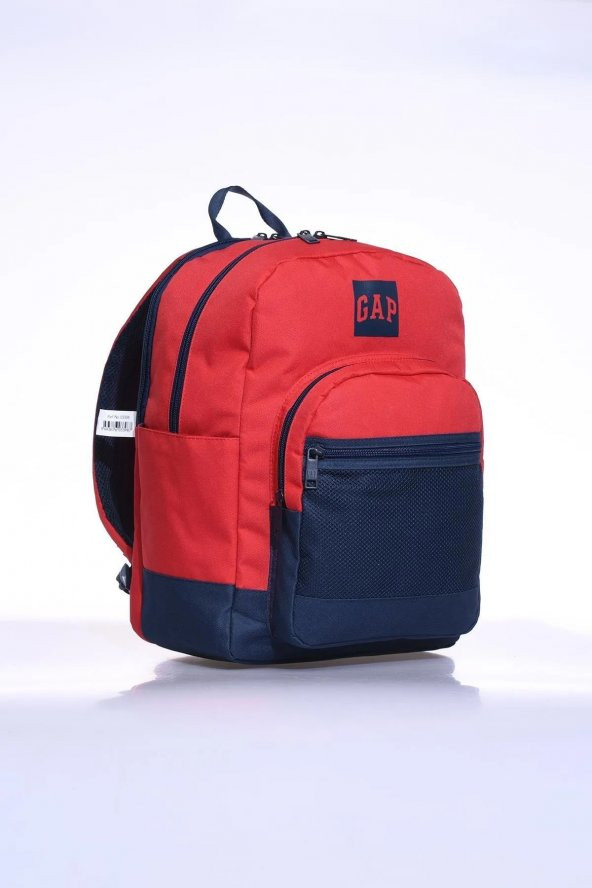 Gap Çok Gözlü Unisex Okul Günlük Sırt Çantası Kırmızı-Lacivert 03398 - Resim 2