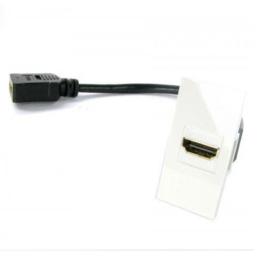 22.5x45 HDMI Kablolu Dişi - Dişi Priz Modülü