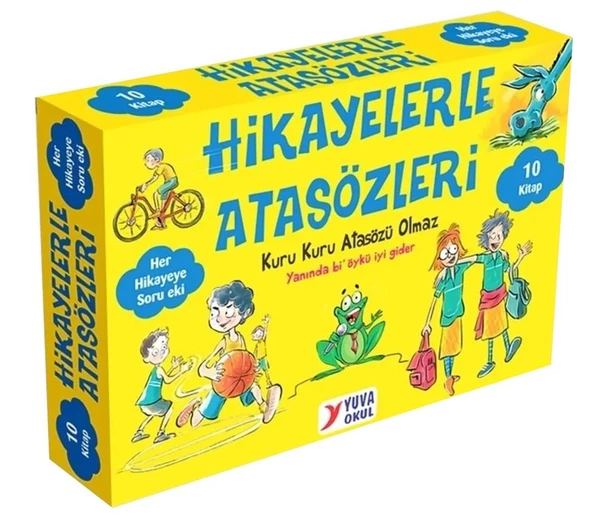 Yuva Hikayelerle Atasözleri Hikaye Seti 10 Kitap (4. Sınıf)
