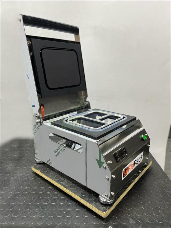 Paslanmaz Kase Tabak Kapatma Makinesi 3 Bölmeli Yemek Paketleme GMF-3 - 2