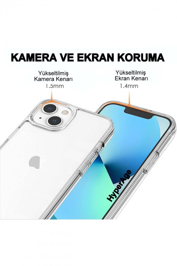 Iphone 14 Uyumlu Şeffaf Kılıf 5d Ekran Koruyucu Gümüş Kamera Koruyucu 360° Tam Koruma 3in1 Set - 4
