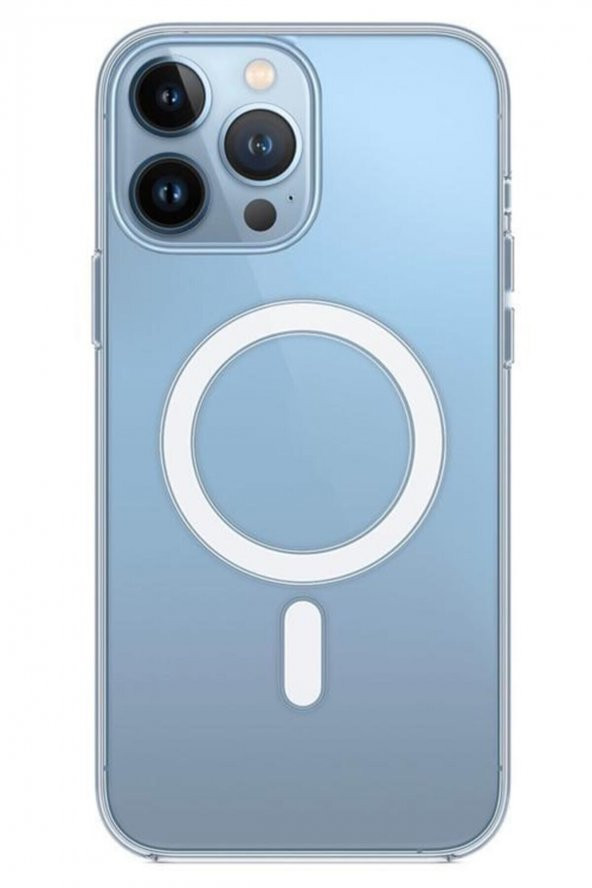 Iphone 13 Pro Max Uyumlu Şeffaf Magsafe Kablosuz Şarj Uyumlu Köşe Korumalı Kılıf