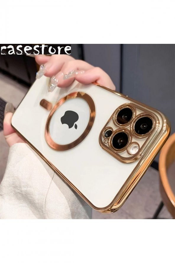 Iphone 13 Pro Max Uyumlu Kılıf Kamera Korumalı Parlak Renkli Magsafe Manyetik Lazer Silikon - 2