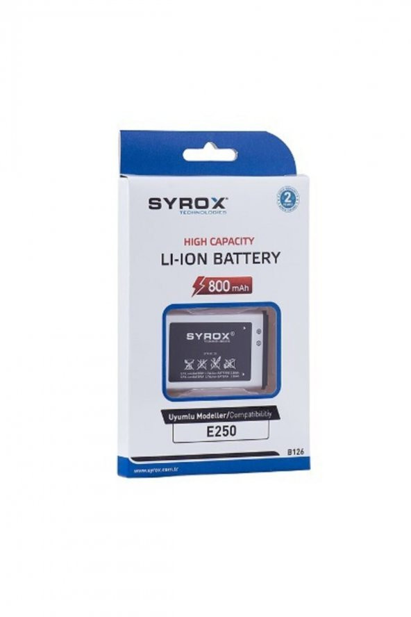 E250 Samsung Batarya Syrox - Syx-b126
