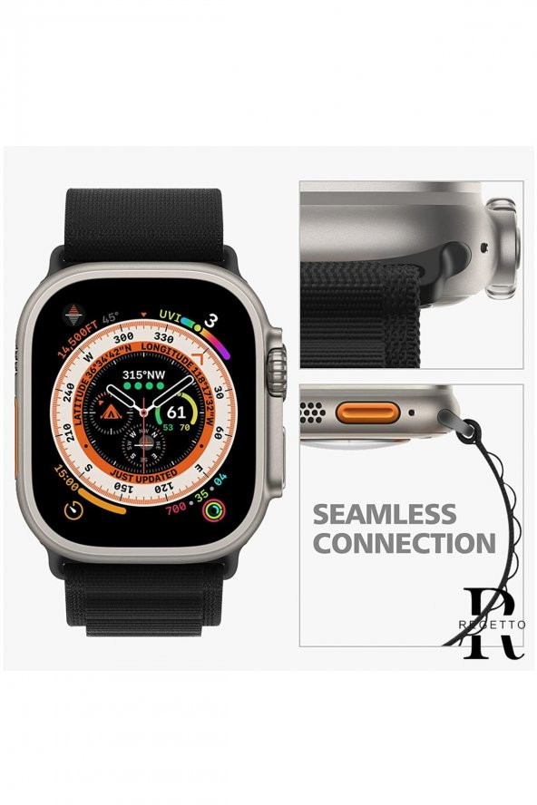 Apple Watch Ultra Kordon Alpine Loop Siyah - 4