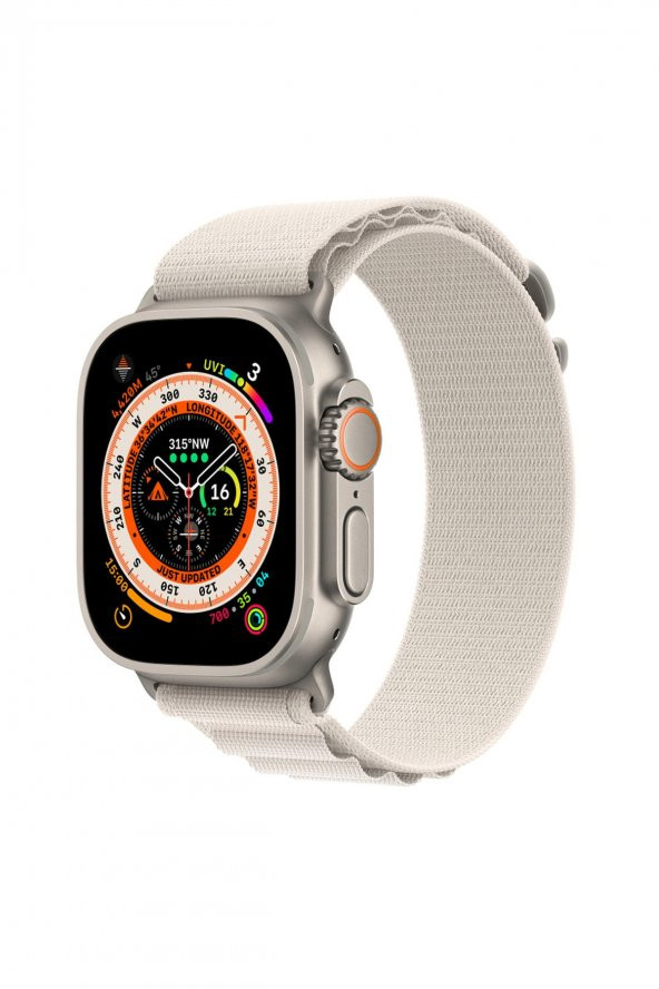 Apple Watch Ultra Kordon Alpine Loop Bej - 3
