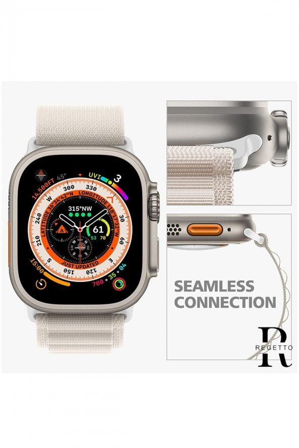 Apple Watch Ultra Kordon Alpine Loop Bej - 4