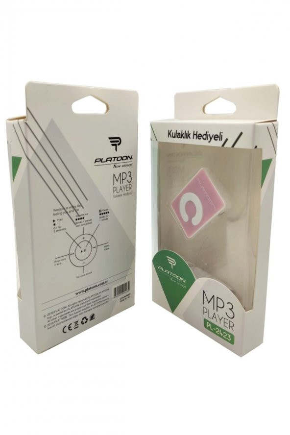 (siyah) Mini Mp3 Çalar + Kulaklık + Şarj Kablosu Pl-2423 - 3