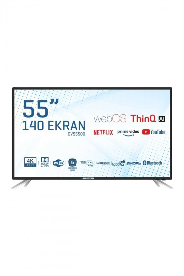 ONVO Ov55500 4k Ultra Hd 55" 140 Ekran Uydu Alıcılı Webos Smart Led Tv