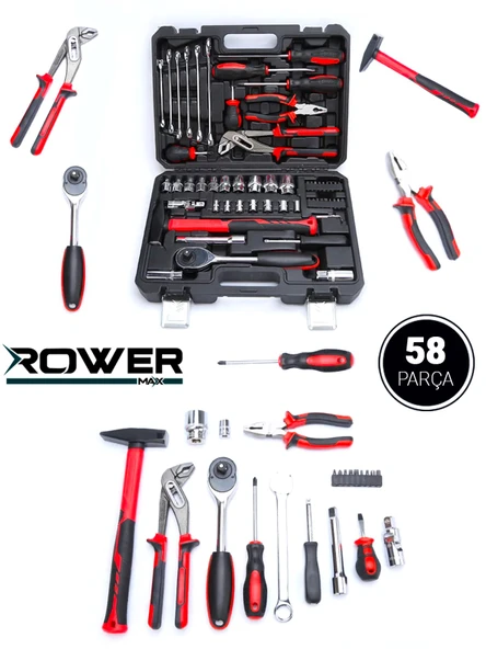 Rowermax 58 Parça Lokma Anahtar Takımı 1- 4 ve 1- 2 El Aletleri Seti - 2