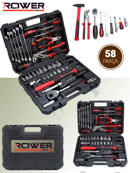 Rowermax 58 Parça Lokma Anahtar Takımı 1- 4 ve 1- 2 El Aletleri Seti