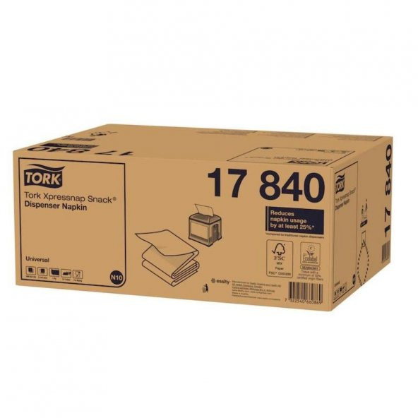 Tork Xpressnap Snack® Beyaz Dispenser Peçete 40 Paket x 225 Yaprak (17840) - 3
