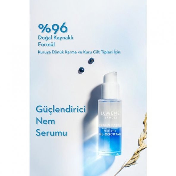 Lumene Moisturizing Prebiotic Oil-Coctail - Prebiyotik Nem Kokteyli 30ML - 2