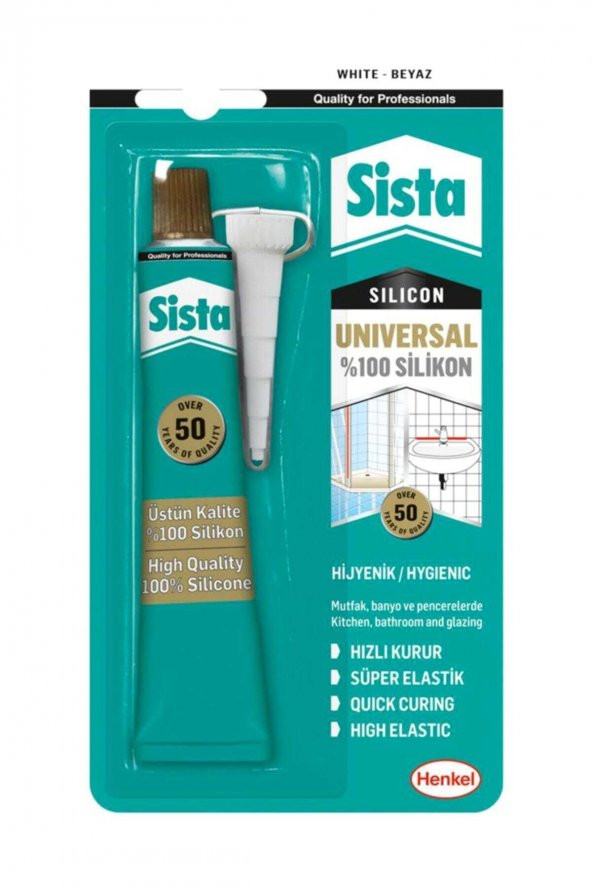 Henkel Beyaz Sista Üniversal Silikon Tüp 50 gr
