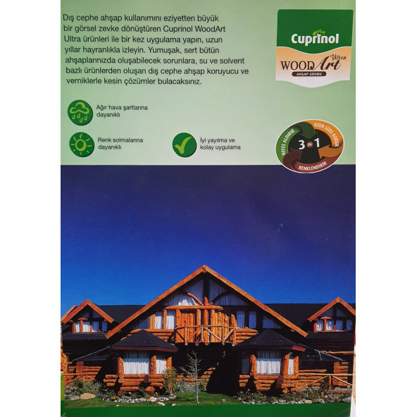Marshall Cuprinol Wood Art Ultra Vernikli Ahşap Koruyucu Şeffaf 2,5 lt - 3