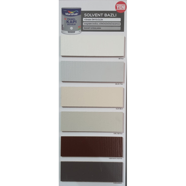 Marshall Silinebilen Solvent Bazlı Panel Kapı Ve Ahşap Boyası Beyaz 2.5 - 2