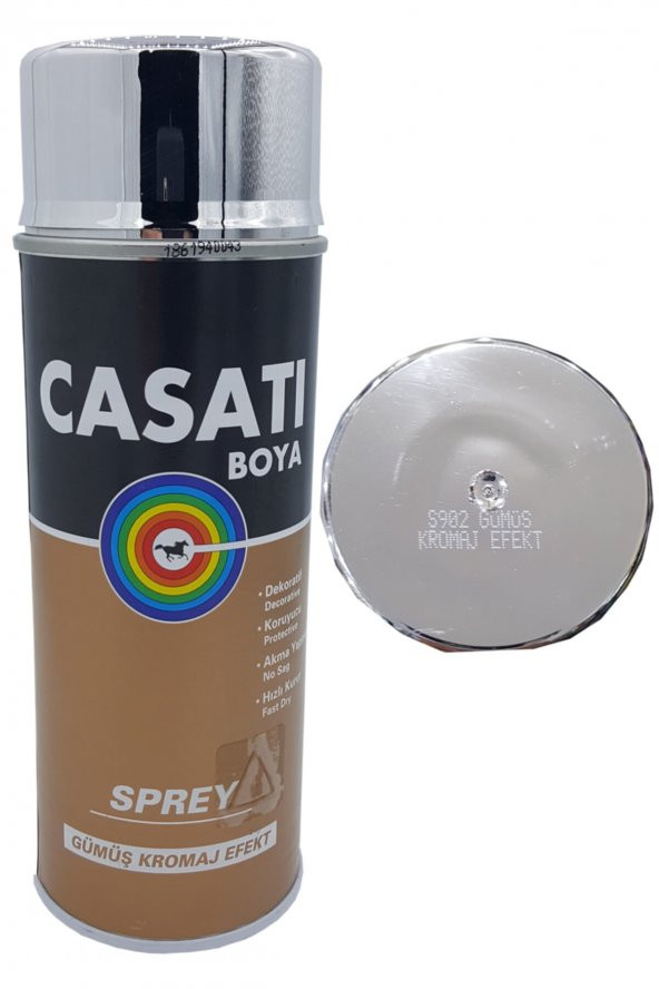 Casati Akrilik Sprey Boya Gümüş Kromaj Efekt (eskitme) 400 Ml