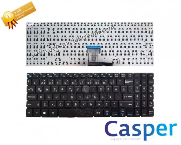 Casper Nirvana S500.1021-8U50T-G Notebook Klavye / Siyah - TR