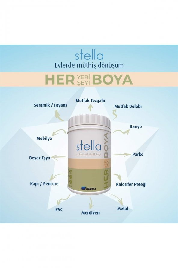 Bianca Stella Su Bazlı Saf Akrilik Boya Mistik Beyaz - 2