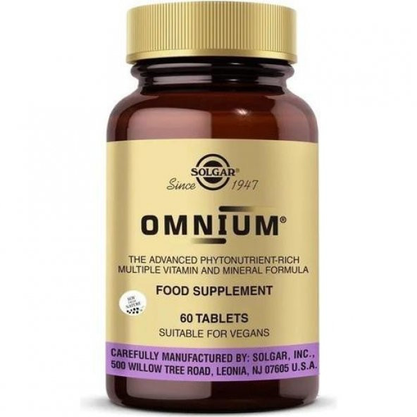 Solgar Omnium 60 Tablet 033984020665