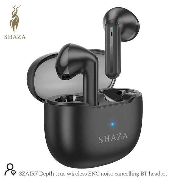Shaza Air7 Gürültü Azaltma ENC 4 Mikrofonlu Bluetooth 5.3 TWS Kulaklık Siyah - 5