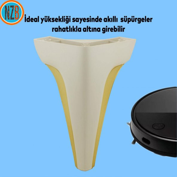 Mobilya Kanepe Çekyat Sehpa TV Ünitesi Baza Çekyat Koltuk Ayağı Krem Renk 20 cm Ayak - Resim 5