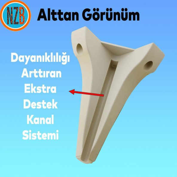 Mobilya Kanepe Çekyat Sehpa TV Ünitesi Baza Çekyat Koltuk Ayağı Krem Renk 20 cm Ayak - Resim 7