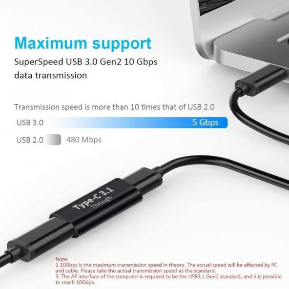 Type C Usb 3.1 Dişi Dişi Çevirici Dönüştürücü Adaptör - 4