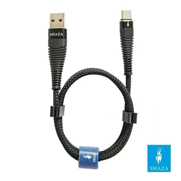 Shaza USB TYPE-C PD 5A 100 W Örgülü Hızlı Şarj ve Data Kablosu 1 Metre - Resim 4